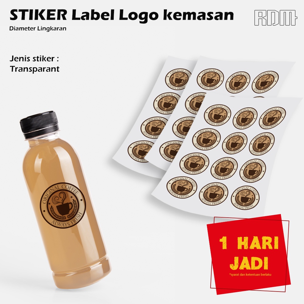 

Cetak Stiker Label Minuman / Label usaha / Label Kemasan
