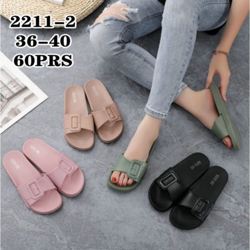 SANDAL WANITA JELLY IMPOR KOKOP GESPER (SQUID BEE) 2211