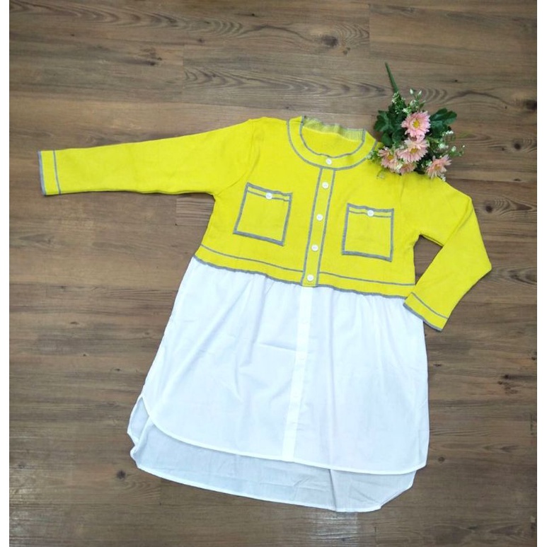 tunik rajut kombinasi import