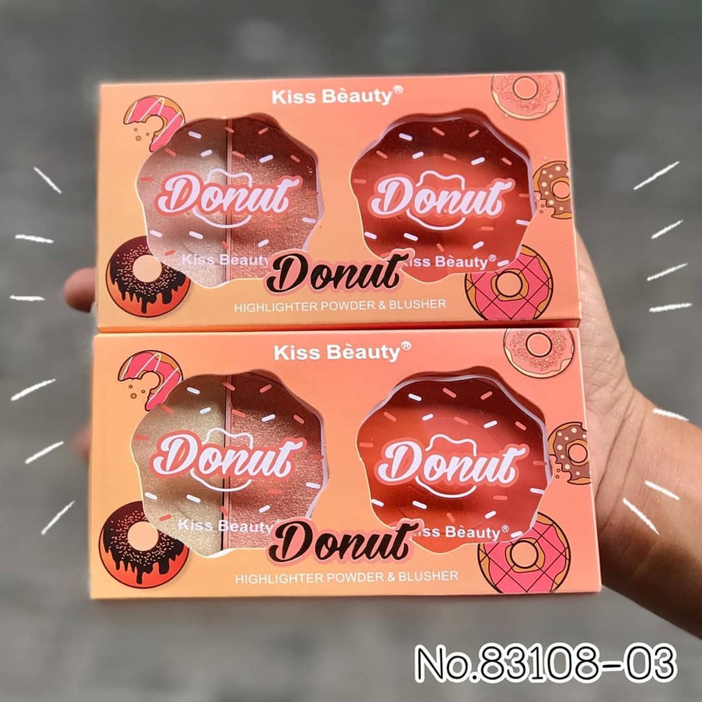 [Per Pc] Kiss Beauty / Hasaya Girl Donut Highlighter &amp; Blusher 2in1