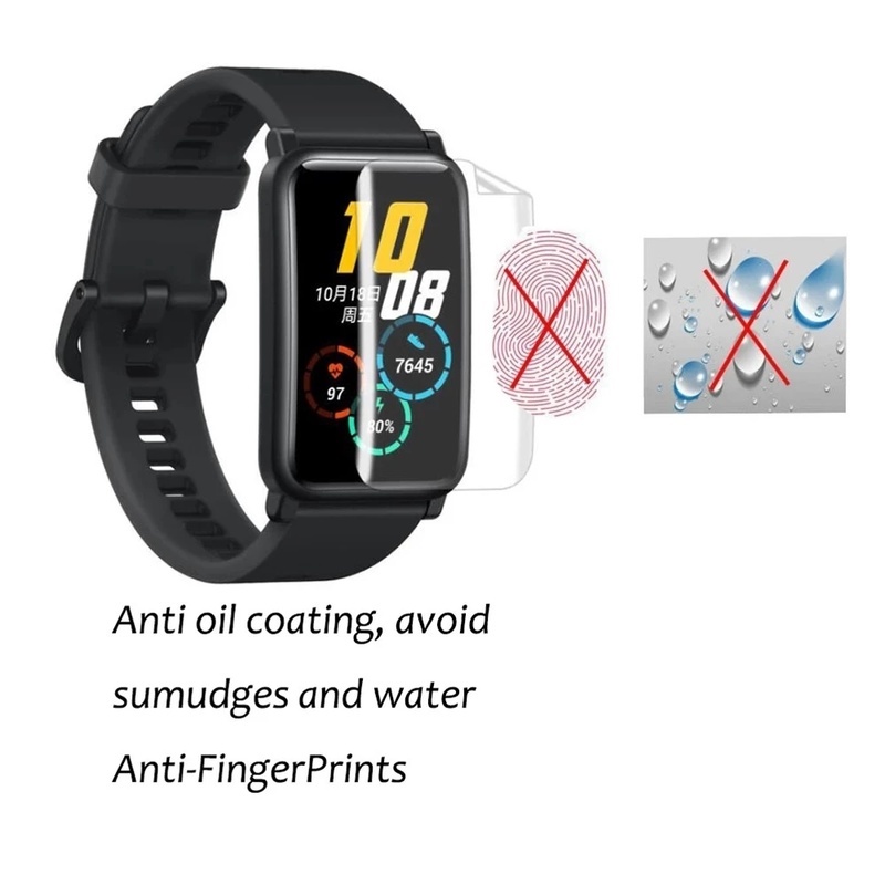 1 / 2pcs Film Hydrogel Pelindung Layar Smartwatch Anti Air / Sidik Jari Untuk Huawei