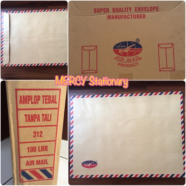 

Amplop Coklat Airmail Globe 312