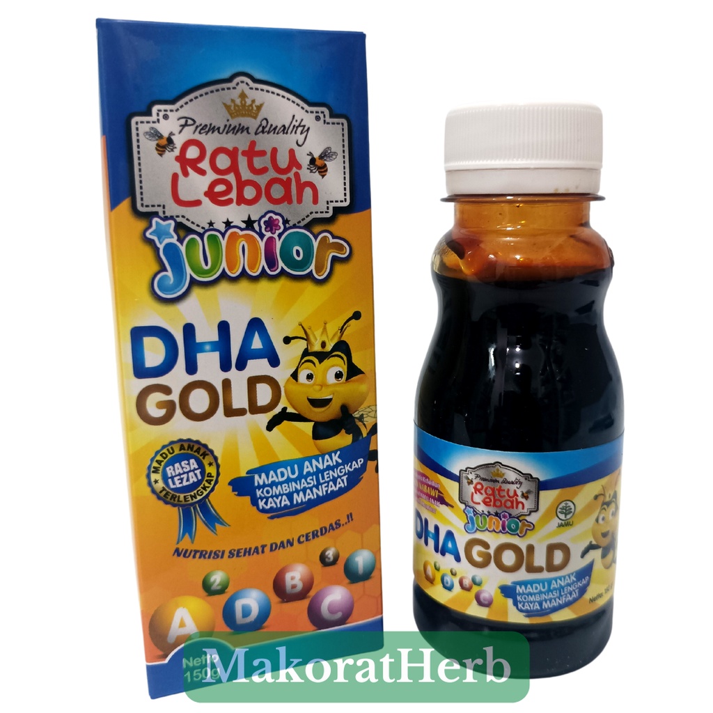 

Madu Anak Ratu Lebah Junior DHA GOLD plus Omega 3 DHA Gold