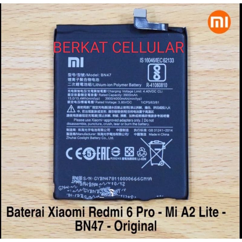 BATERAI BN47/BATRAI XIAOMI MI A2 LITE