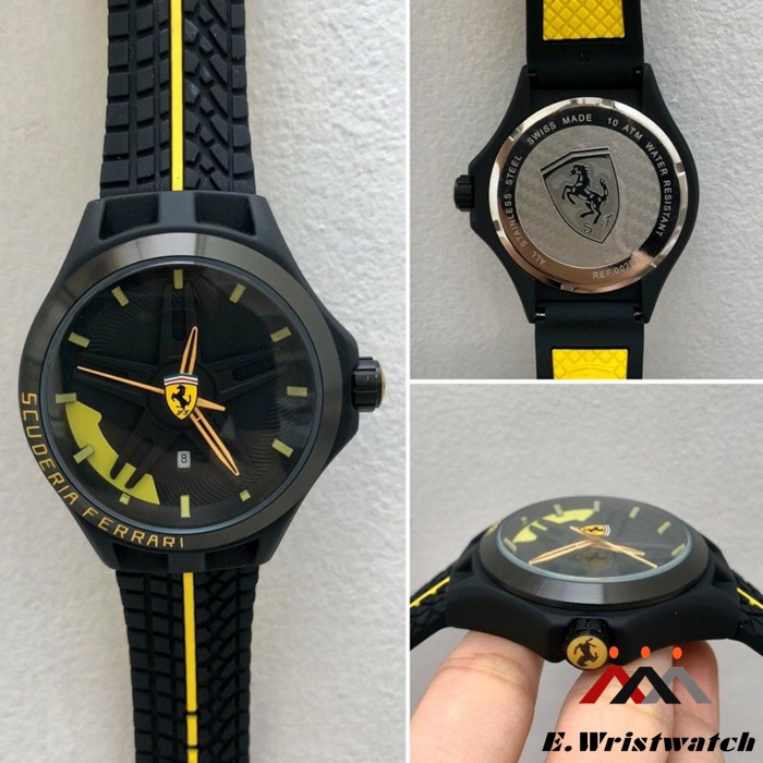 JAM TANGAN FERRARI SCUDERIA STAR JAM TANGAN PRIA FERRARI 44mm PREMIUM QUALITY GARANSI COD