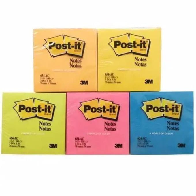 

Diskon 3M Post It Sticky Notes 654-AC 100 Sheets - Biru Diskon