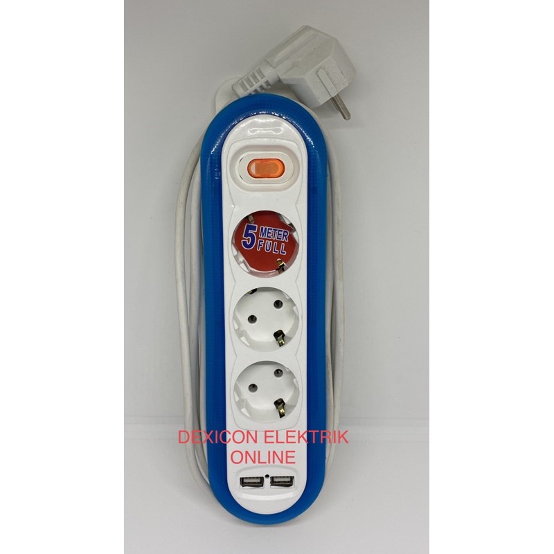 stop kontak usb 3LB+5mtr/usb stop kontak/stop kontak usb/adaptor usb/colokan usb/charger usb/usb