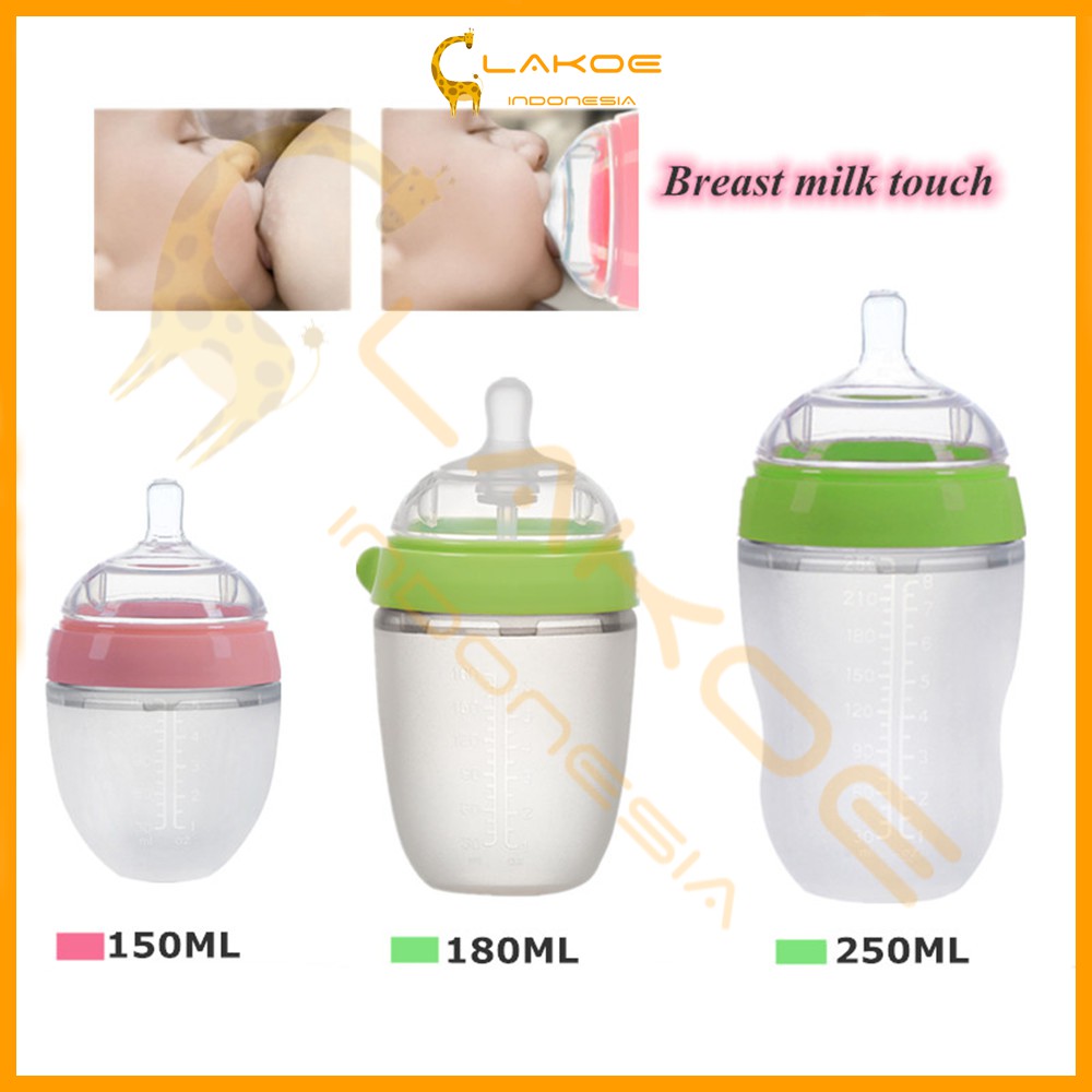 Botol Silikon Bayi / PIKO BELLO Bayi Botol Susu dengan sedotan