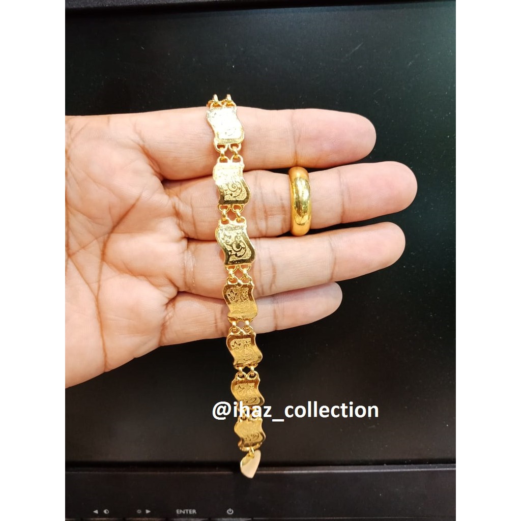 Gelang Cantik Set Cincin Lapis Emas Khas Aceh Shopee Indonesia