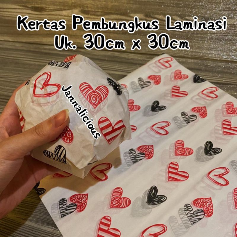 

Kertas Pembungkus Laminasi / Paper Wrap ~ Motif Love
