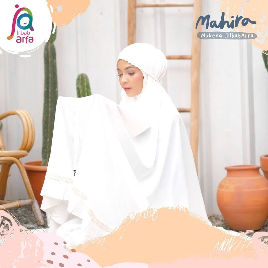 Mukena Mahira by Jilbab Arfa (Jilbab Afra) Mukenah Dewasa Rukuh Shalat size Jumbo, adem, mukena rend