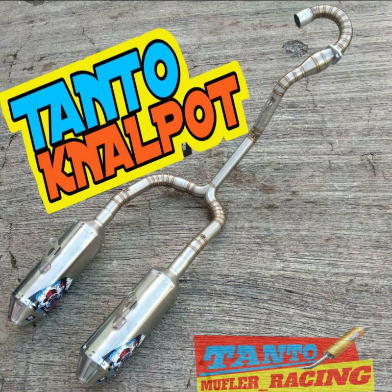 KNALPOT NORIFUMI BADBOY CABANG DUA KHUSUS KLX150 DAN CRF150