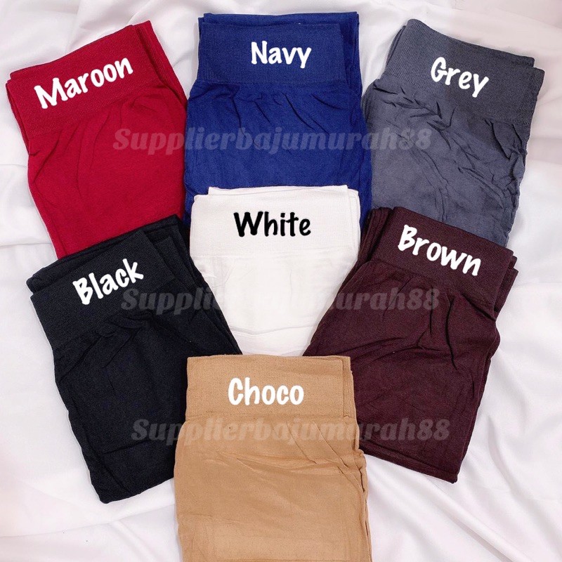 Lookatmeofficial • {7 WARNA} Legging 7per8 Polos Pendek Import | Legging 7/8 Polos | Legging 7/8 Jumbo | Fashion Wanita