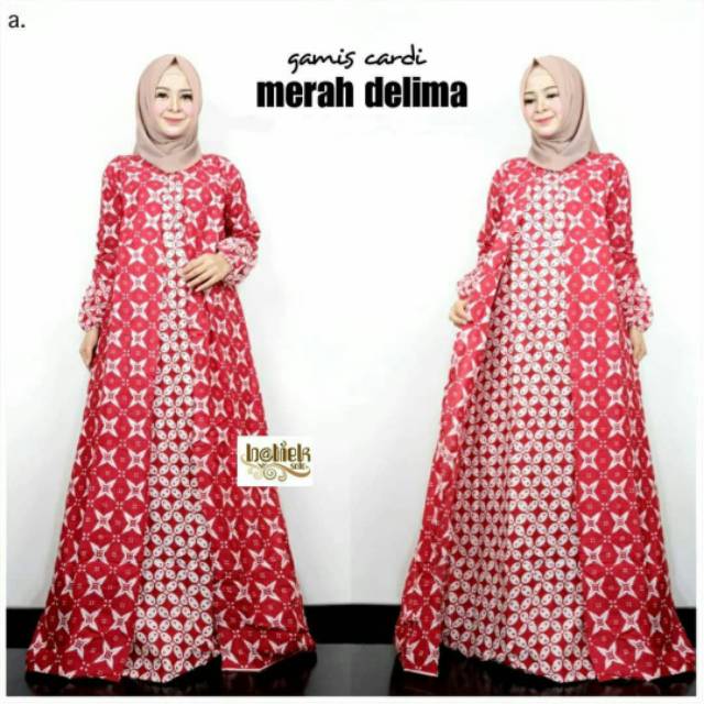 Gamis merah delima jumbo
