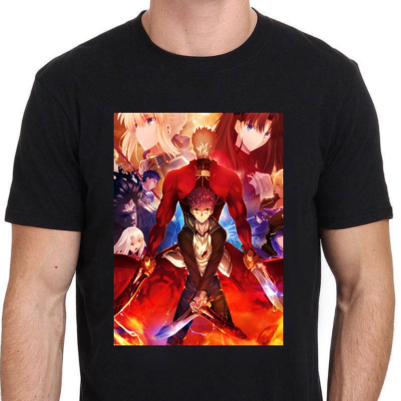 Kaos Fate Stay Night Unlimited Blade Works T-SHIRT Casual New Tshirt Bahan Katun