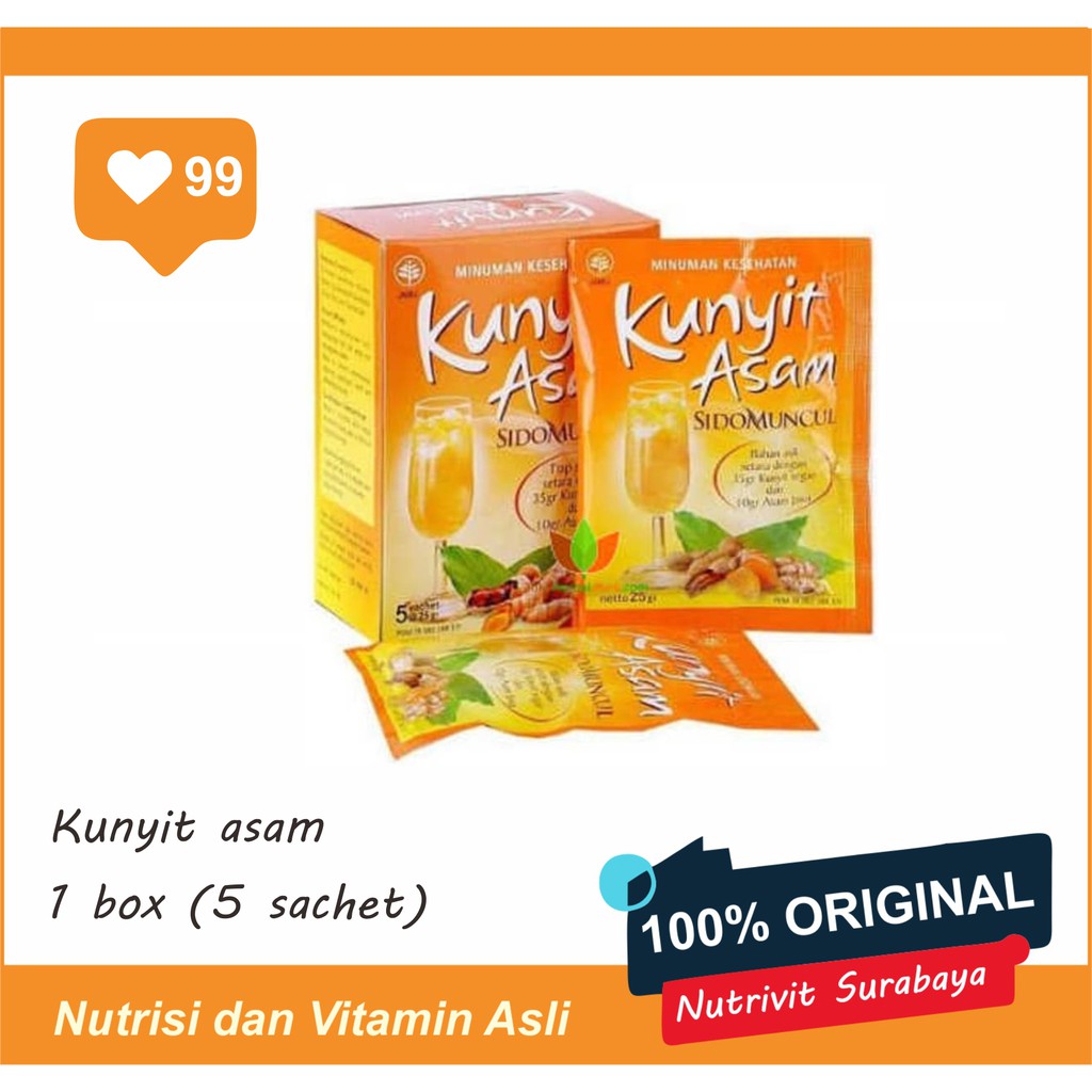 KUNYIT ASAM / KUNYIT ASAM SIRIH SIDOMUNCUL ISI 5 SACHET