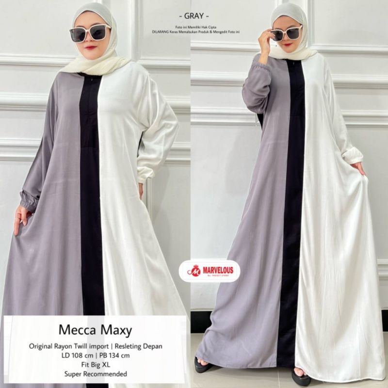 MECCA MAXY BY MARVELOUS (DRESS MUSLIMAH) Dress wanita katun rayon twill premium