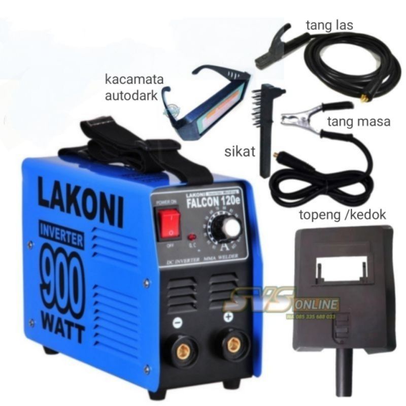 Mesin las listrik 900 wat lakoni falcon 120e travo inverter 120A