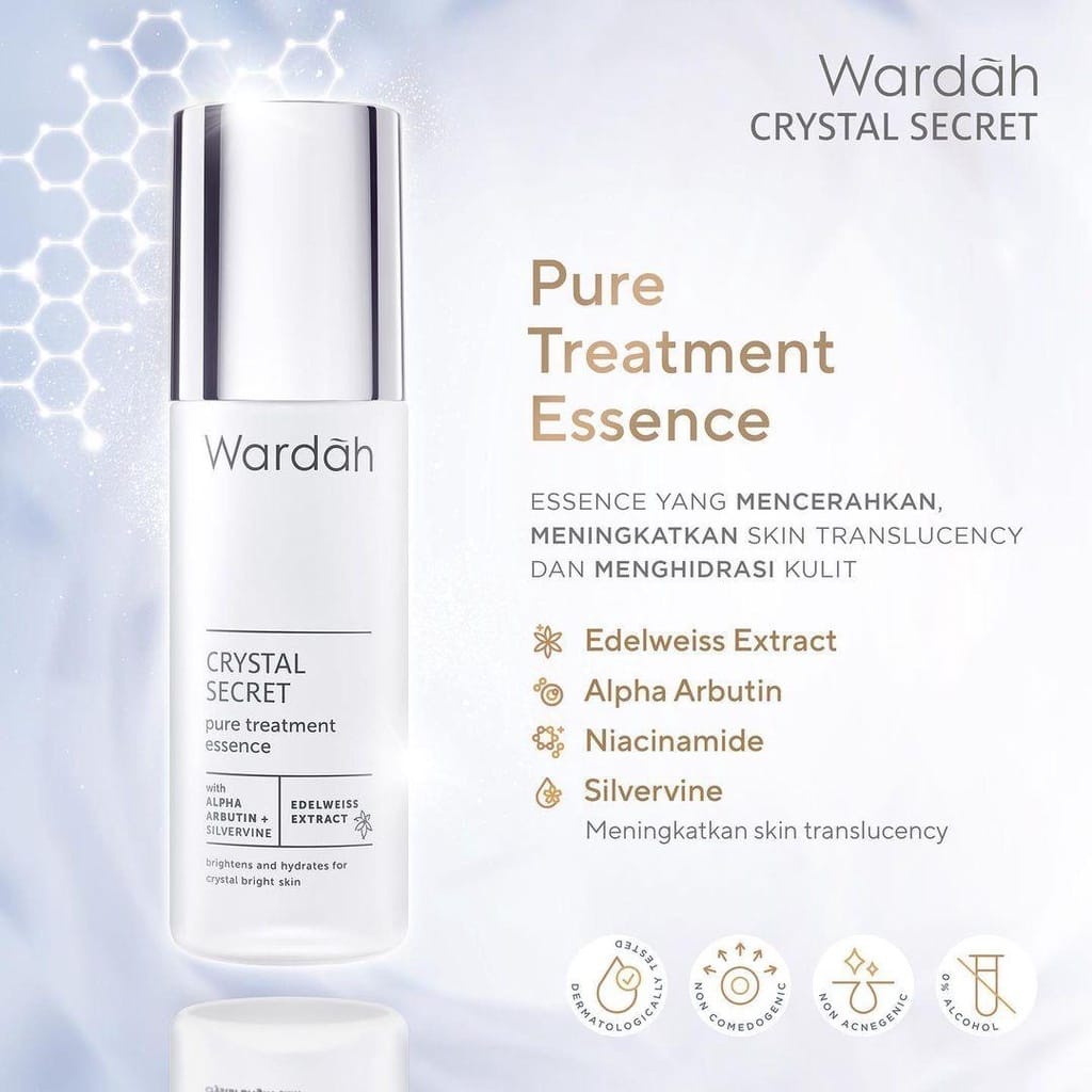 (BISA COD)WARDAH CRYSTAL SECRET Pure Treatment Essence 100mL /  Wardah White Secret Pure Treatment Essence 100 ml