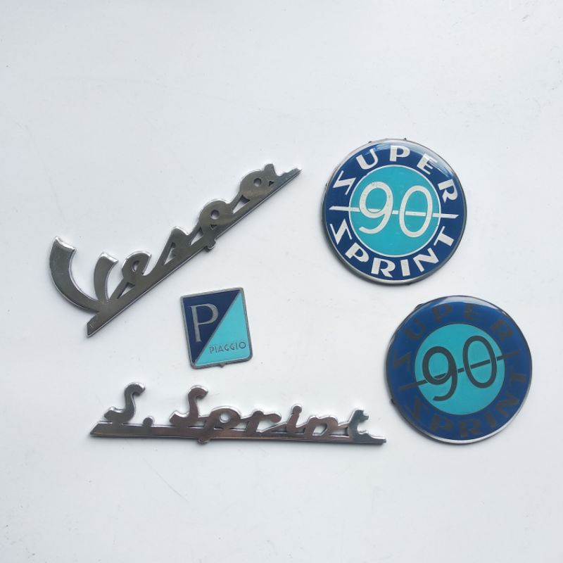 Vespa emblem set vespa ss90 almunium