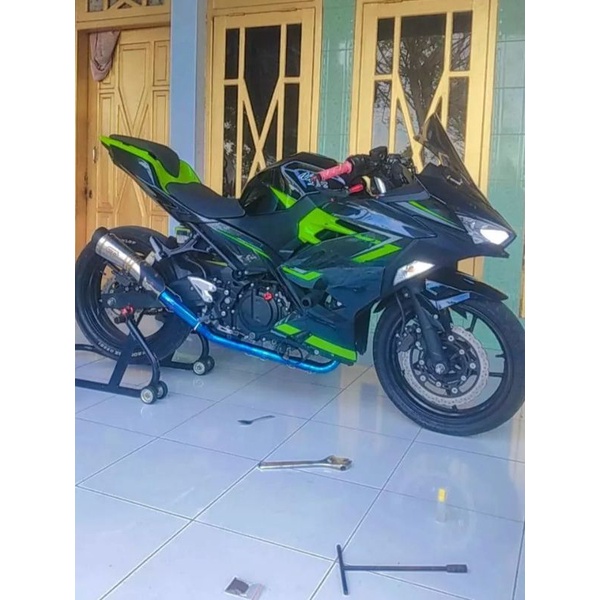 Header Inlet 50 MM Knalpot Racing Ninja250FI R25 Cbr250rr MT25 Bluemoon Original AIGNER EXHAUST