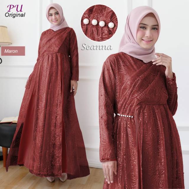 Gamis Pesta Mewah Seanna Dress Pesta Muslimah