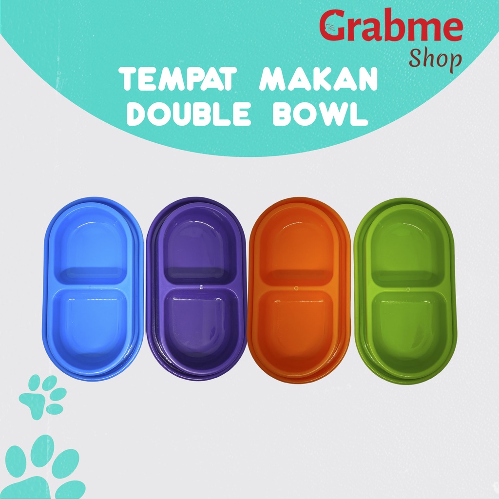 Tempat makan Kucing dan Anjing DOUBLE BOWL