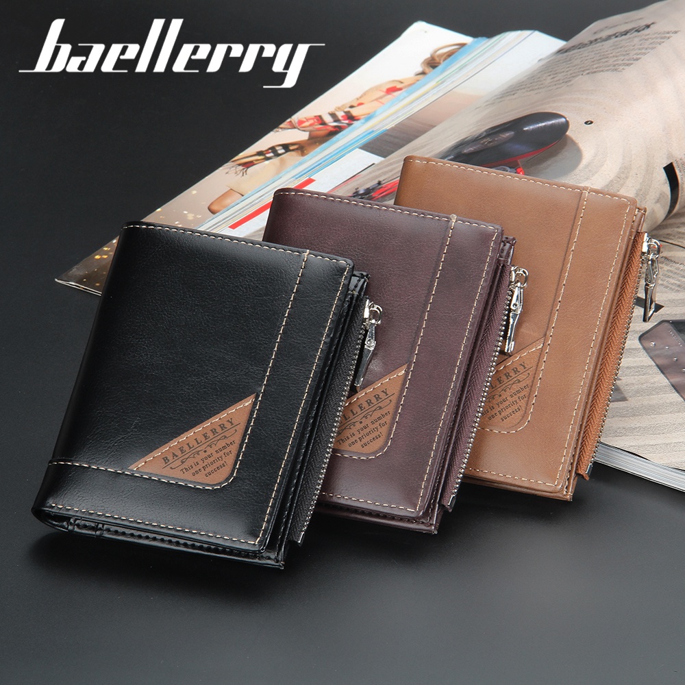 BAELLERRY DR070 Dompet Pria Bahan Kulit PU Leather Premium WATCHKITE WKOS