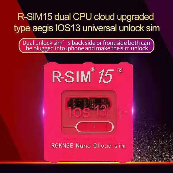 RSIM 14 IPHONE 11 Pro Max XS XR X 8 7 6S Plus IOS 13 15 16 R SIM 15