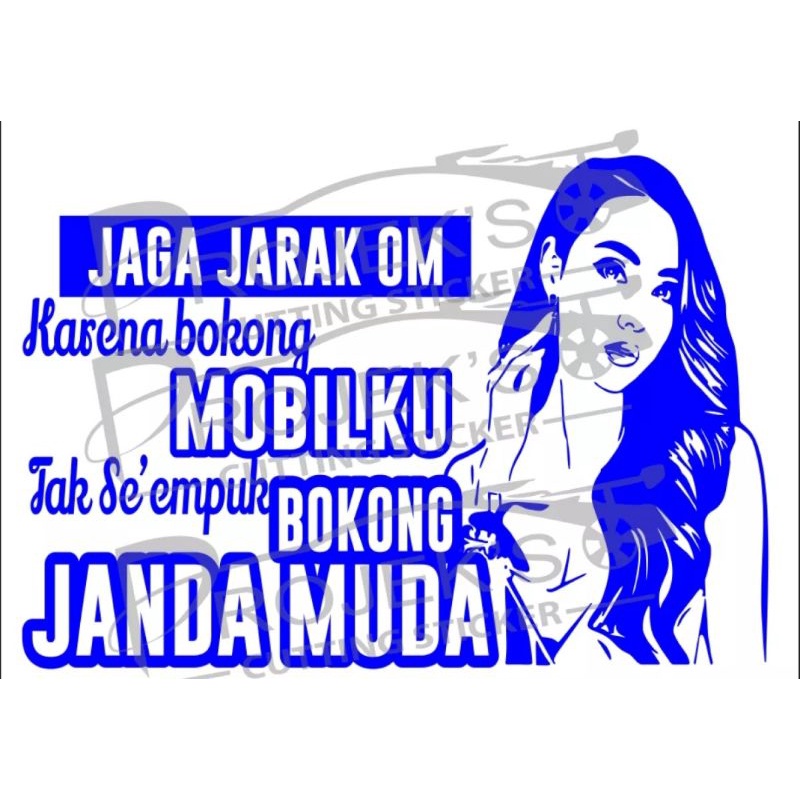 sticker truck bokong janda muda