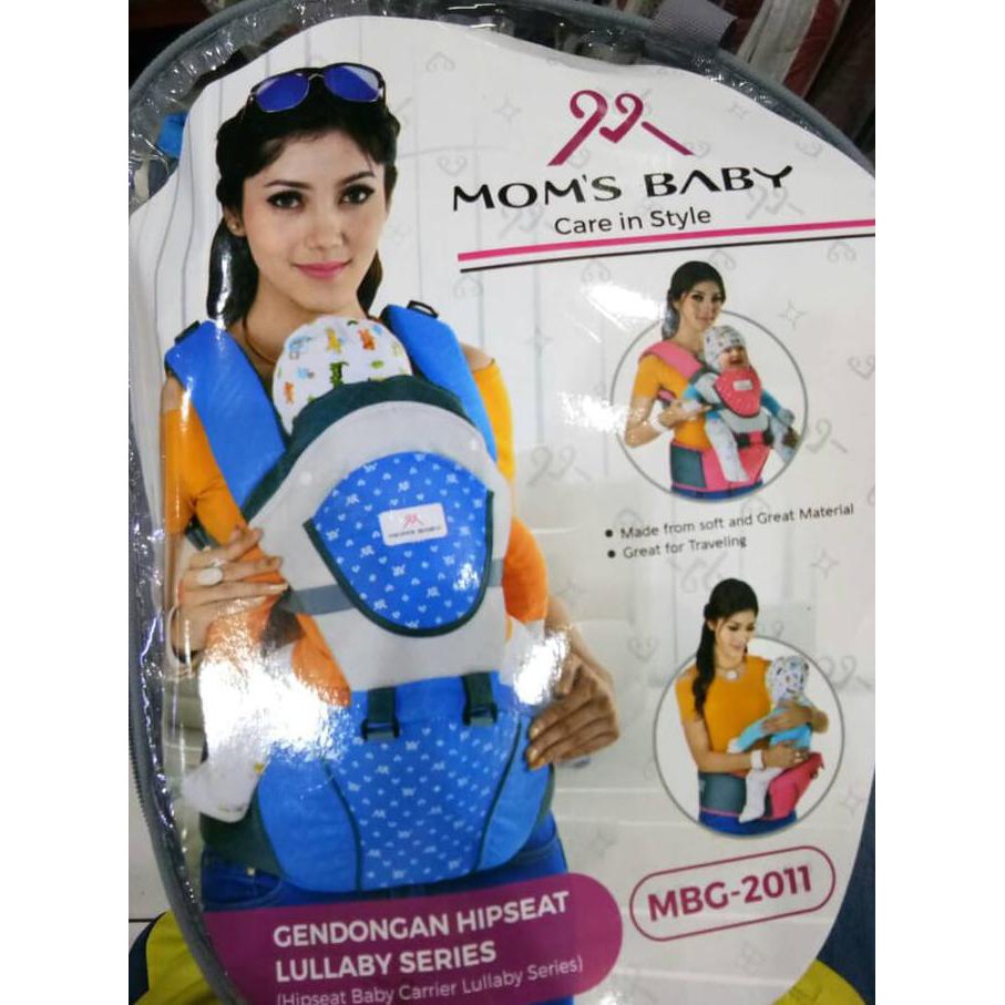 Termurah Gendongan Moms Baby Hipseat Lullaby Series / Gendongan Bayi / Hipseat - Biru