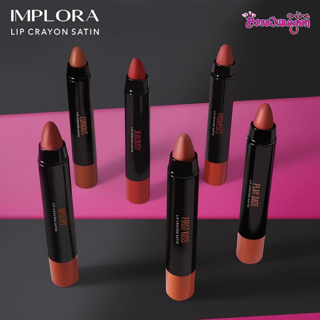 (BOSS) IMPLORA Lip Crayon Satin | Lipstick | Lip Cream| Lipcrayon 3,5gr BPOM