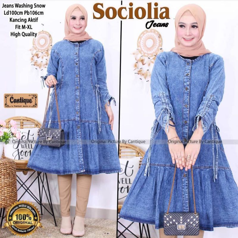 TUNIK SOCIOLIA JEANS WASHH