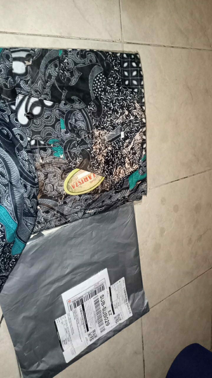 Batik Couple Keluarga Sania Ruffle Ori Ndoro Jowi Dnt Dimensi Abu