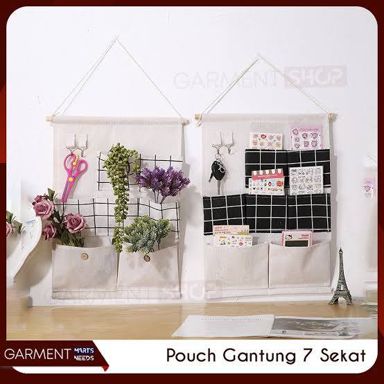 [Fofee] Pouch Gantung 7 Sekat Multifungsi Aesthetic Serbaguna