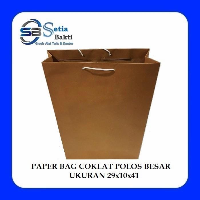 

Goodiebag Paper Bag - Tas Kertas Coklat Polos Besar 29 X 10 X 41 Cm - 12 Pcs