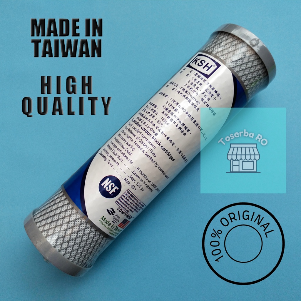 CTO / Carbon Block / Filter Karbon 10" KSH Original High Quality