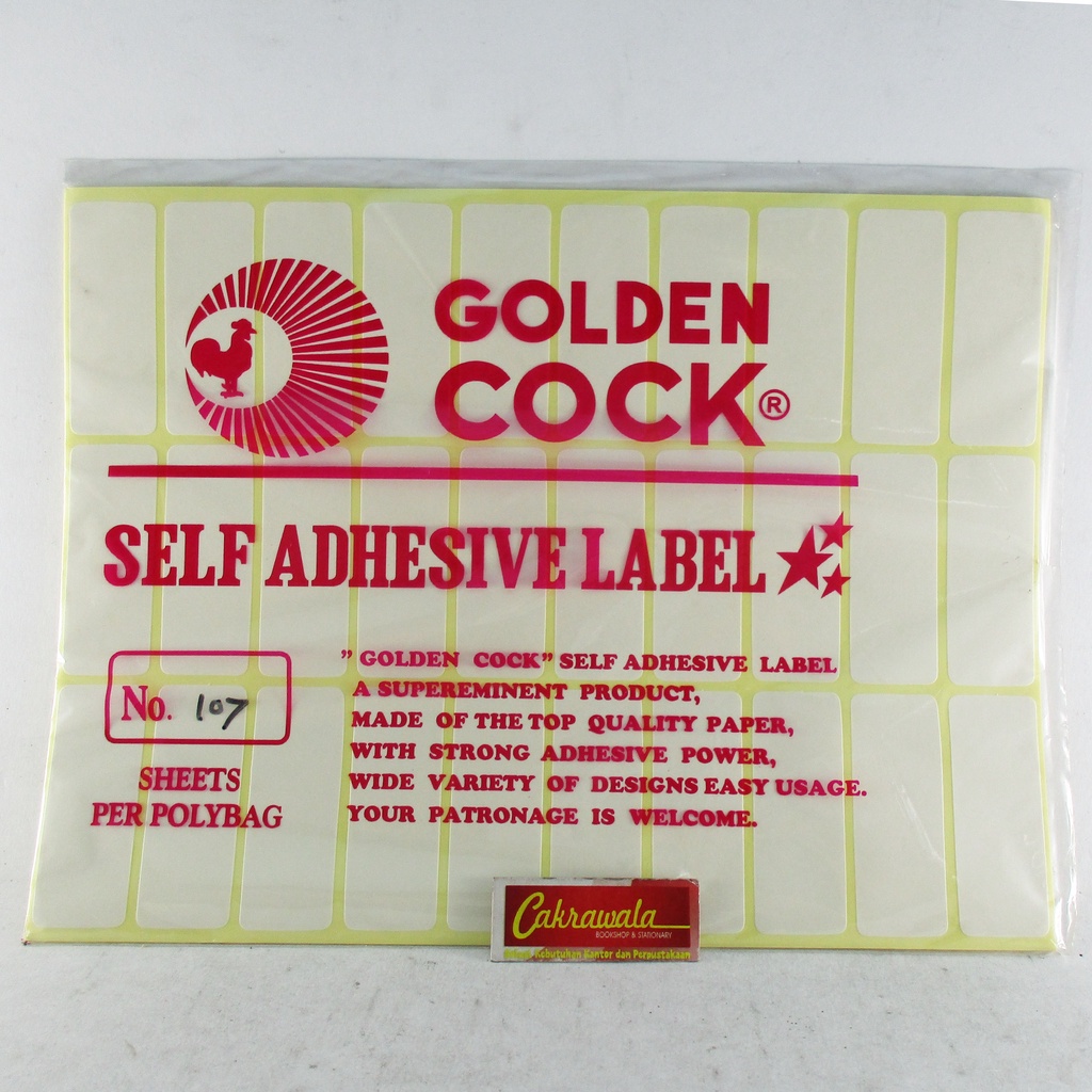 

LABEL GOLDEN COCK NO. 107