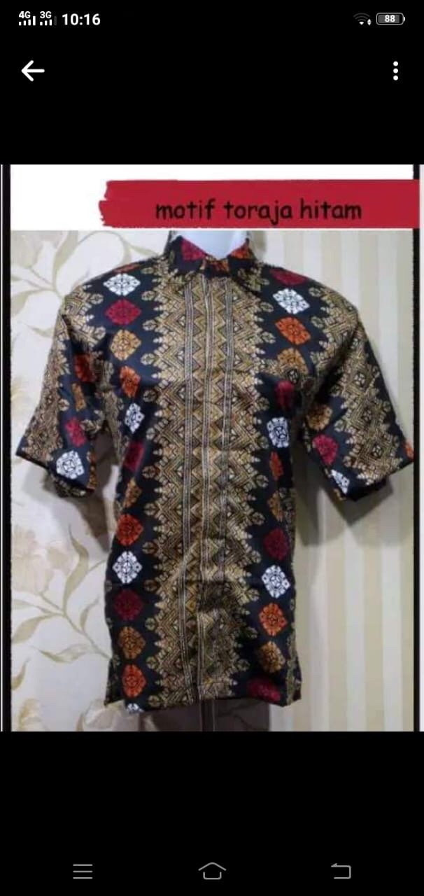 Bswart Batik Hrb026 Kenongo Hem Pendek Padi Pekalongan M L Xl