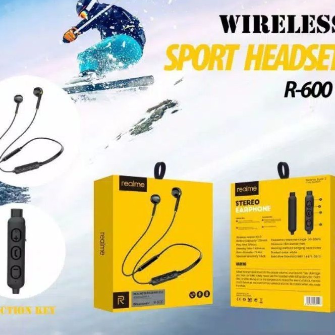 LC - Handsfree / Headset Bluetooth Realme R-600 Wireless Earphone R600