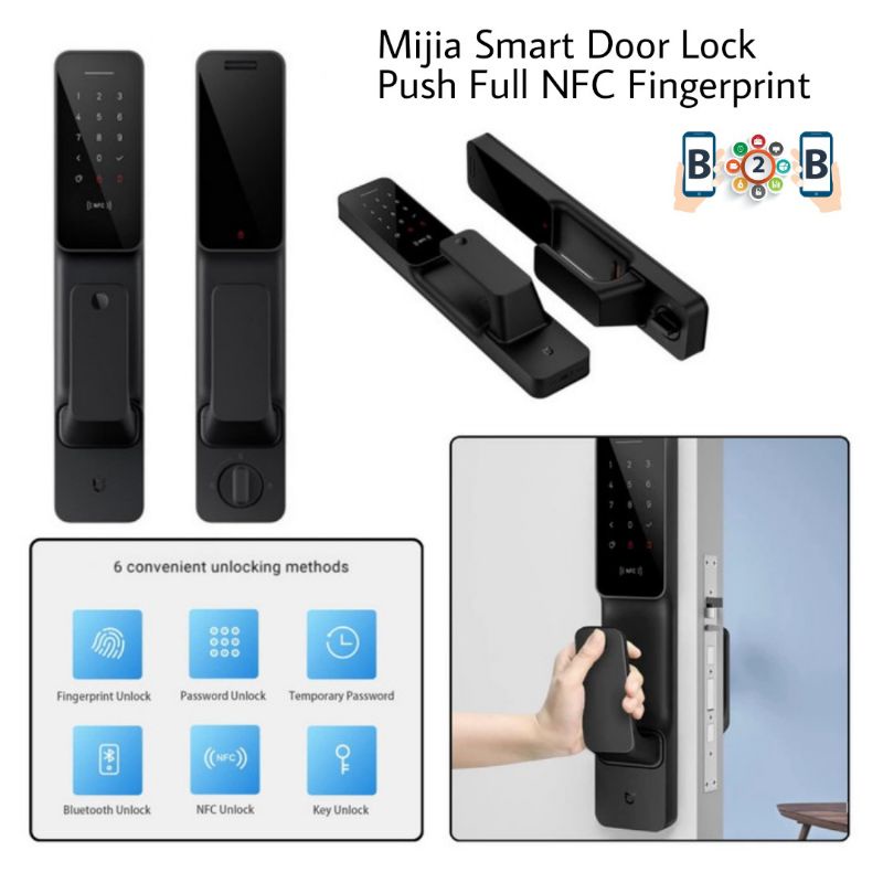 MIJIA SMART DOOR PUSH PULL LOCK NFC FINGERPRINT