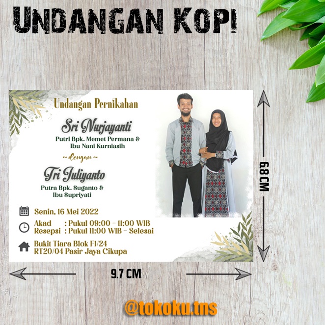 UNDANGAN MINI/UNDANGAN KOPI/UNDANGAN PERNIKAHAN/UNDANGAN KHITAN