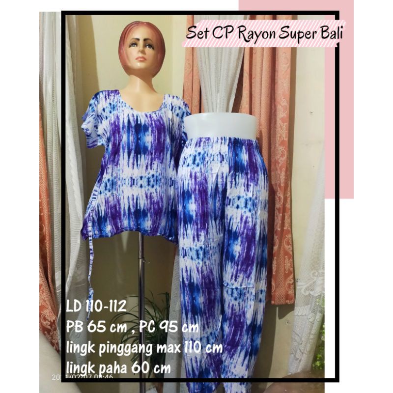 Set celana panjang Rayon Super