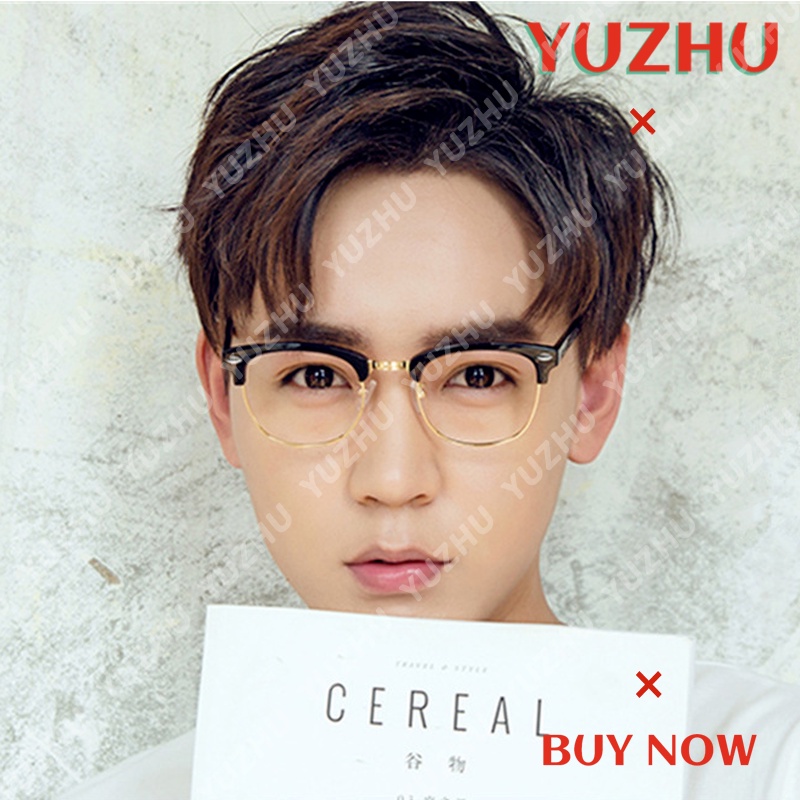 (YUZHU) Bayar di Tempat Anti Blue Kacamata RB Design Half Frame Eyeglasses Wanita/Pria