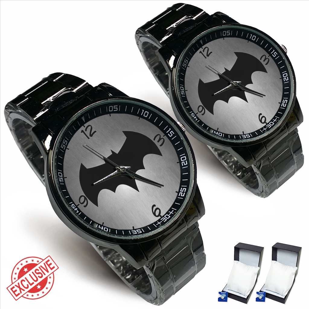 Jam Tangan Rantai Couple MOTIF BATMAN (Nice)