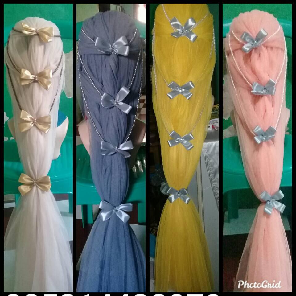 Hijab Frozen /Hijab Pengantin / Slayer Pengantin / Kerudung Pengantin