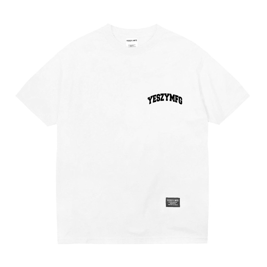 YESZY.MFG Tshirt White Cyber Small F Black