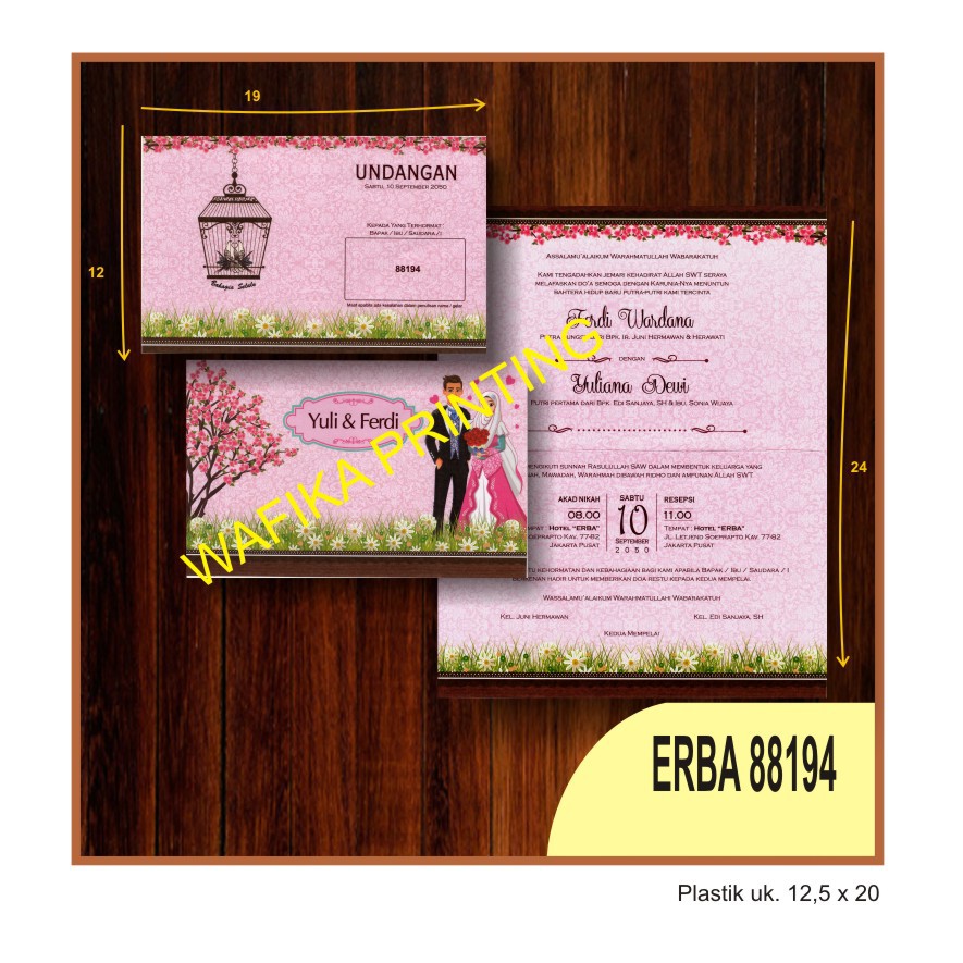 UNDANGAN NIKAH BLANGKO ERBA 88194