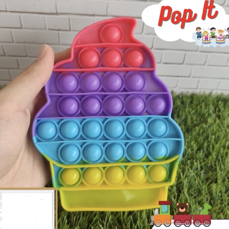POP IT FIDGET TOYS RAINBOW (ADA YANG JUMBO)-Cup cake