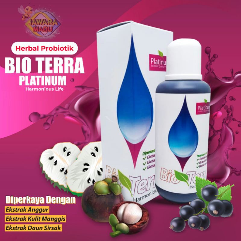 

Biotera Bioterra Bio Terra Platinum dan Sari Buah Original Suplemen Nutrisi Herbal Vitamin Probiotik dan prebiotik 250 ml